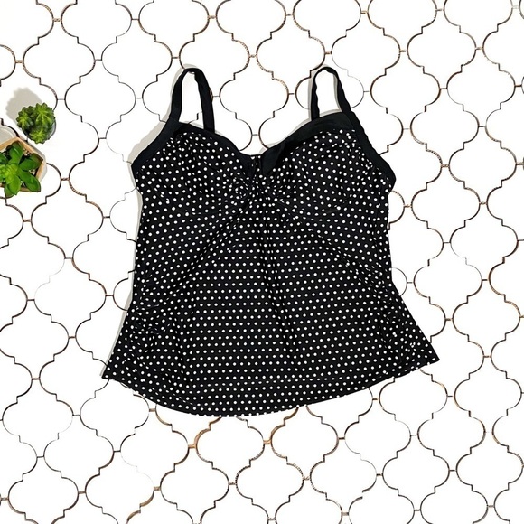 Pure Energy Polka dot swim Tank - Picture 1 of 3